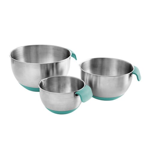 Bowls de acero set x 3 aqua